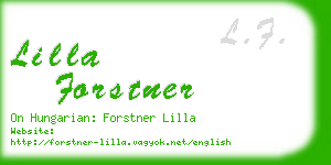 lilla forstner business card